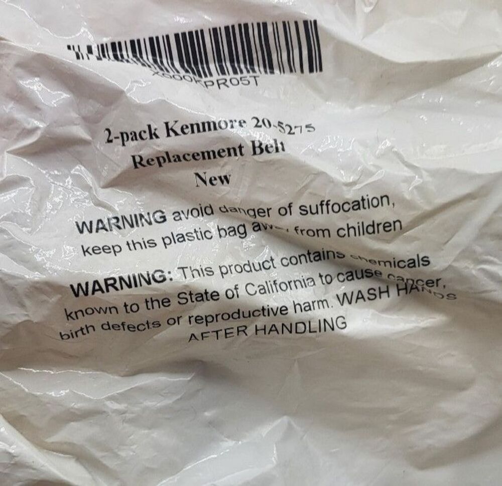 2-pack Kenmore replacement vacuum belts (New) 20-5275